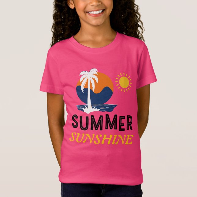 Sommarsolskensdesign T Shirt (Framsida)