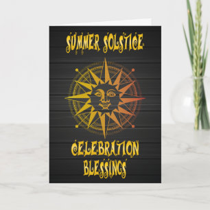 Sommarsolstånd Solfirande Välsignelse Kort