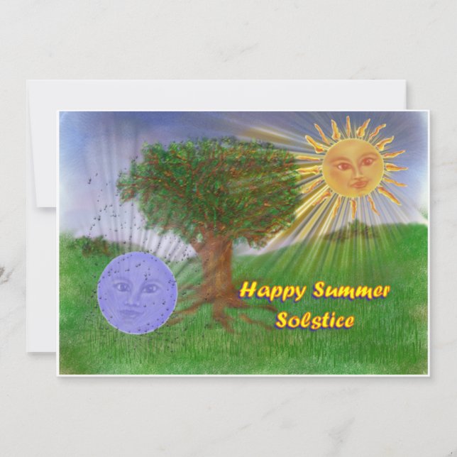 Sommarsolstice Inbjudningar (Framsida)