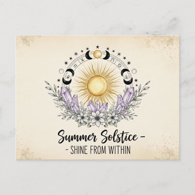 Sommarsolstice Vykort (Framsida)