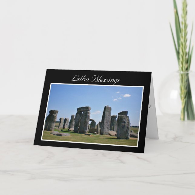SommarSolsticevälsignelser med stonehenge Litha Kort (Framsida)