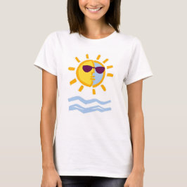 Sommarsoluppgång högst upp tee shirt