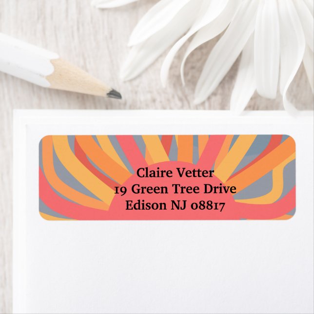 Sommarsoluppgång Returadress Etikett (Insitu)