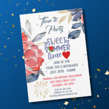 Sommarsommar Barbeque-fest Inbjudan