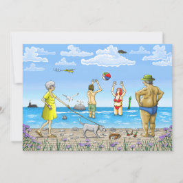 Sommarsommarstrand Julkort