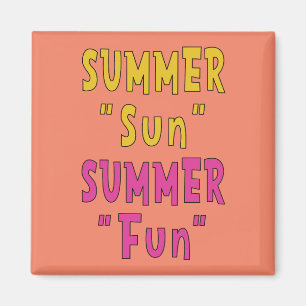 Sommarsommartid i Sol Roligt Magnet