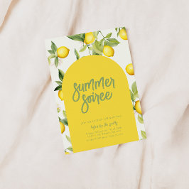Sommarsöppning med citroner inbjudningar