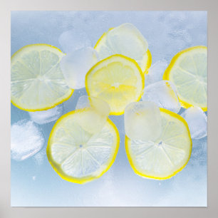 Sommarsöt citronisläskedryck fotografi poster