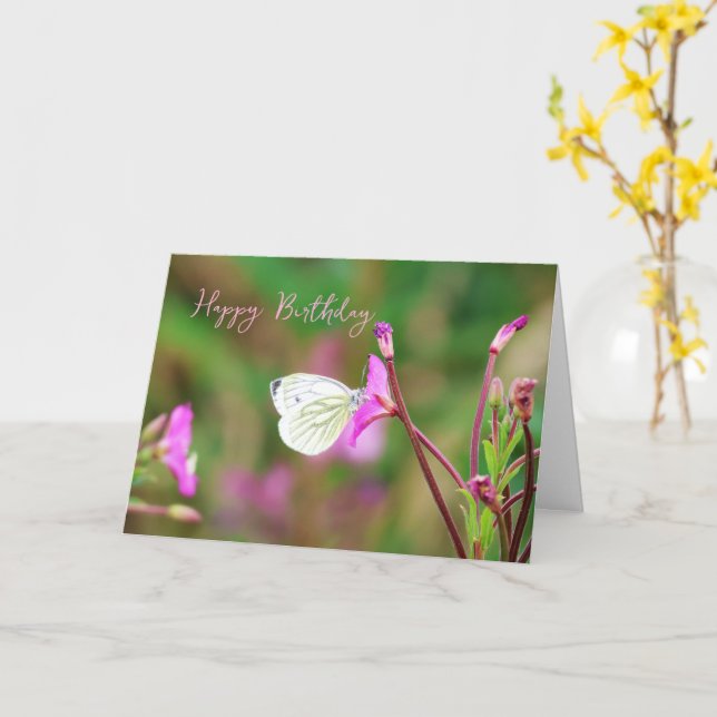 Sommarsöt födelsedag kort (Gul blomma)