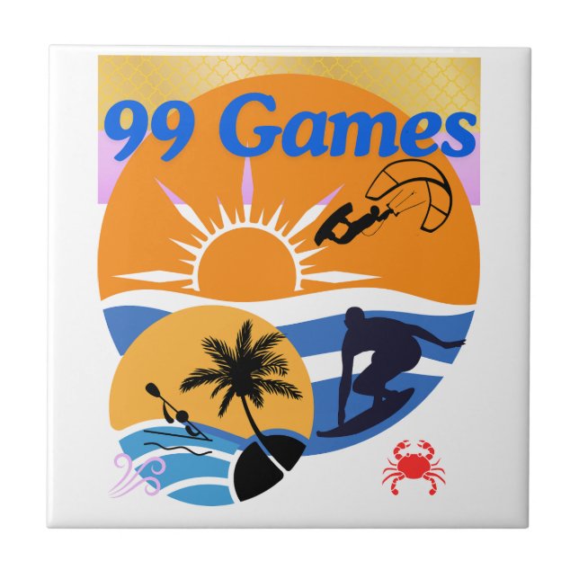 Sommarspel 99 kakelplatta (Framsidan)