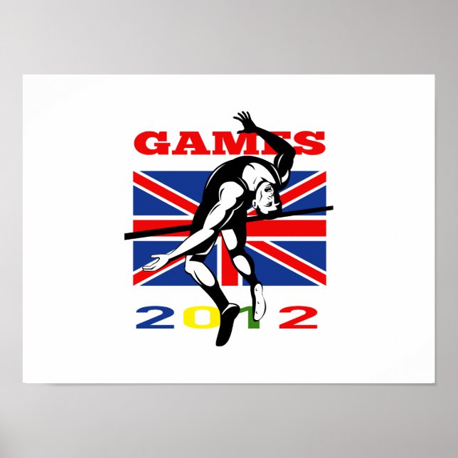 Sommarspelen 2012 High Jump Track och Fält Poster (Framsidan)