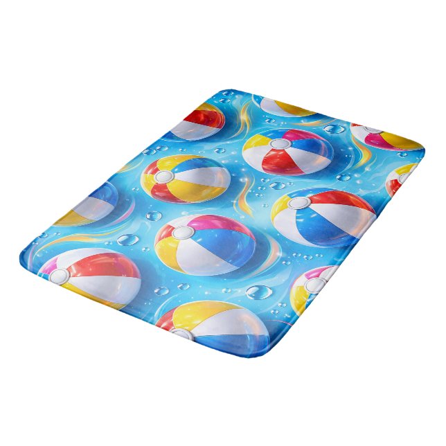 Sommarspray strandboll premiär badrumsmatta (Vinklad)