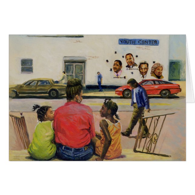 Sommarstaden luta sig ner 2000 hälsningskort (Framsidan Horizontal)