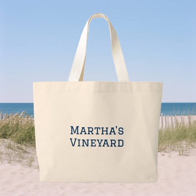 Sommarställe   jumbo tygkasse (Summer Vacation location name beach bag)