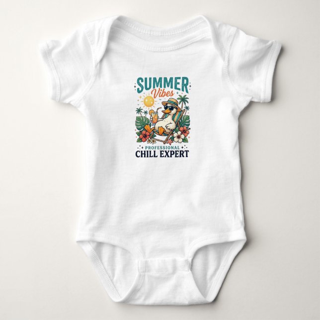 Sommarstämning Anka Strand Semester T Shirt (Framsida)