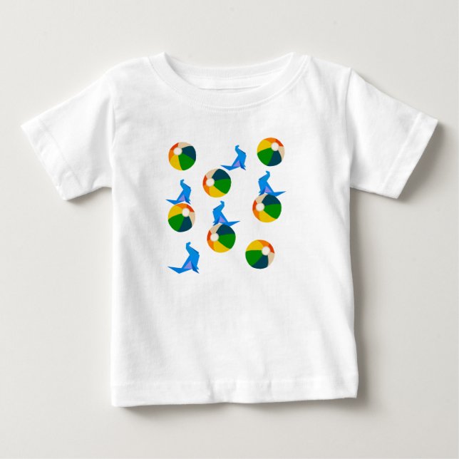 Sommarstämning Barn Linne, Vit T Shirt (Framsida)