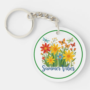 Sommarstämning Blommor med Fjärilar