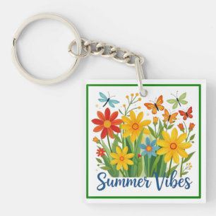 Sommarstämning Blommor med Fjärilar