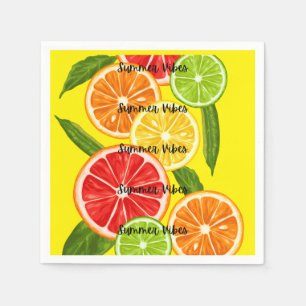 Sommarstämning Citrusdesign, Färgglad Fruktgrafik Pappersservett