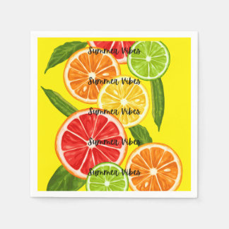 Sommarstämning Citrusdesign, Färgglad Fruktgrafik Pappersservett