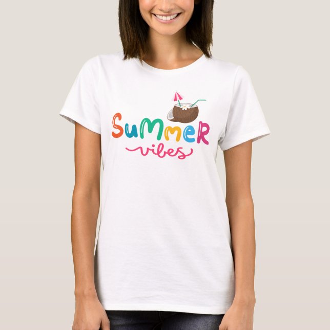 Sommarstämning Cocktail Kvinnors T Shirt (Framsida)