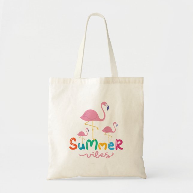 Sommarstämning Flamingos Dam Tygkasse (Framsidan)