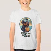 Sommarstämning Hund – Cool Beach Mood T-shirt (Red