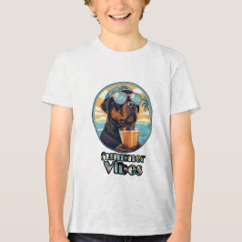 Sommarstämning Hund – Cool Beach Mood T-shirt (Red