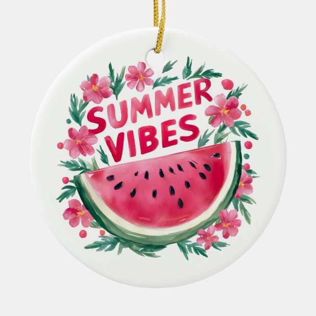 Sommarstämning Julgransprydnad Keramik (Framsidan)