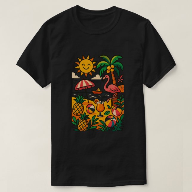 sommarstämning klassisk t-shirt  (Design framsida)