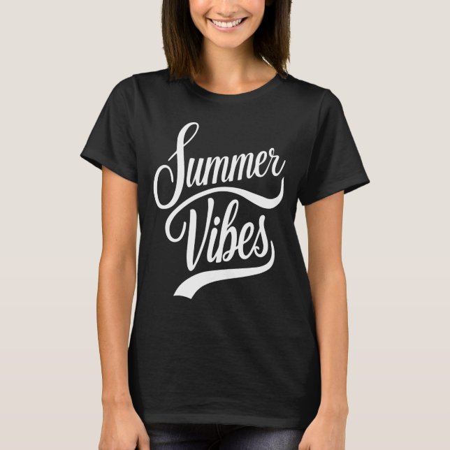 Sommarstämning Kursiv Stil Kvinnor T Shirt (Framsida)
