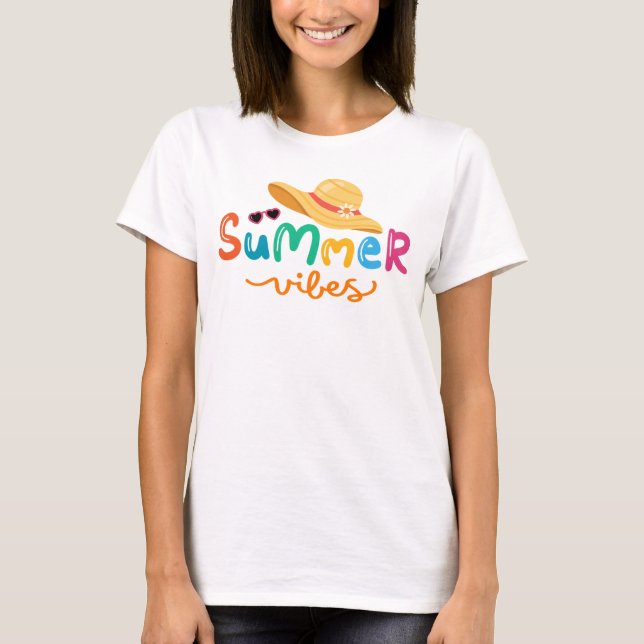 Sommarstämning Kvinnor T Shirt (Framsida)