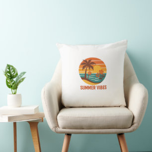 Sommarstämning – Ljust, Tropiskt och Roligt Design Kudde