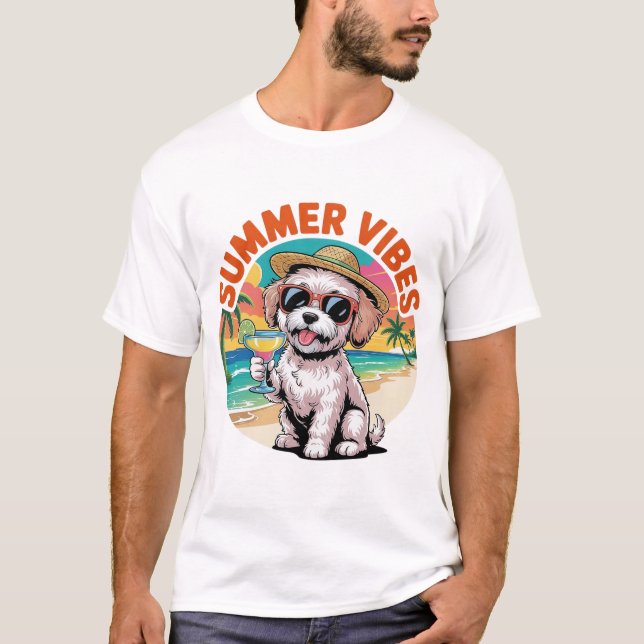 Sommarstämning Maltipoo T Shirt (Framsida)
