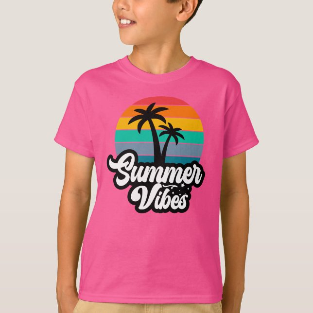 Sommarstämning med palmer design t shirt (Framsida)