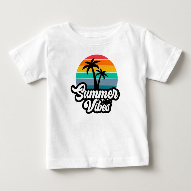 Sommarstämning med palmer design t shirt (Framsida)