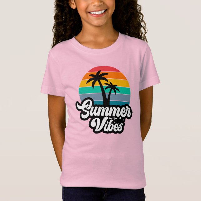 Sommarstämning med palmer design t shirt (Framsida)