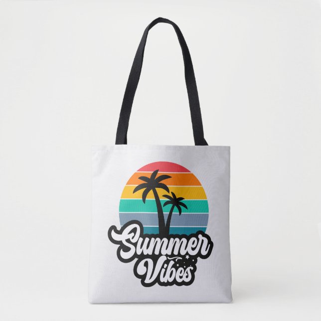Sommarstämning med palmer design tygkasse (Framsida)