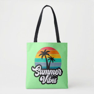 Sommarstämning med palmer design tygkasse