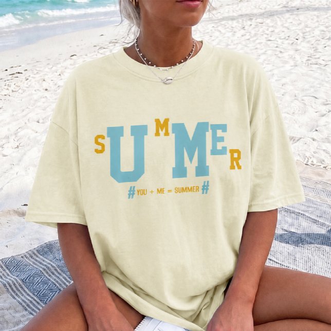 Sommarstämning Par T-shirt Sommar Minimalistiska t (Skapare uppladdad)