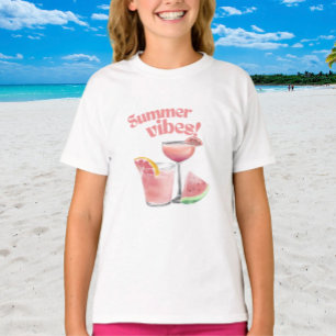 Sommarstämning Rosa Cocktail Vattenkonst T Shirt