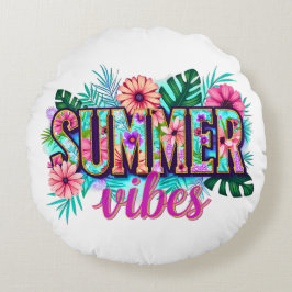 Sommarstämning Rund Kudde