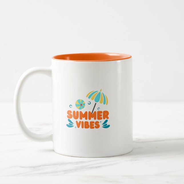 Sommarstämning Semester Två-Tonad Mugg (Vänster)