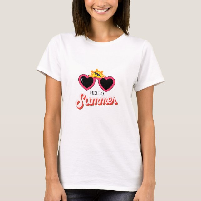 Sommarstämning – Soliga stranddagar & tropisk kul T Shirt (Framsida)
