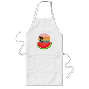 Sommarstämning Solnedgång Vattenmelon  Långt Förkläde