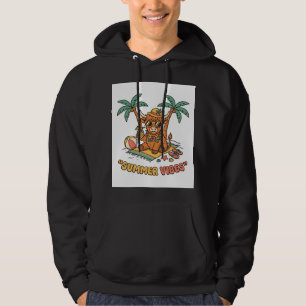 Sommarstämning Söt Highland Ko Strand Semester T-S Hoodie