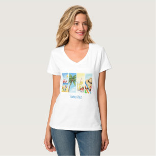 Sommarstämning Sublimering T-Shirt Retro Strand