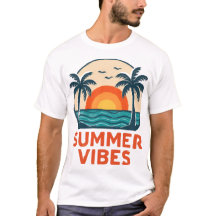 SOMMARSTÄMNING T-SHIRTAR FÖR STRANDEN