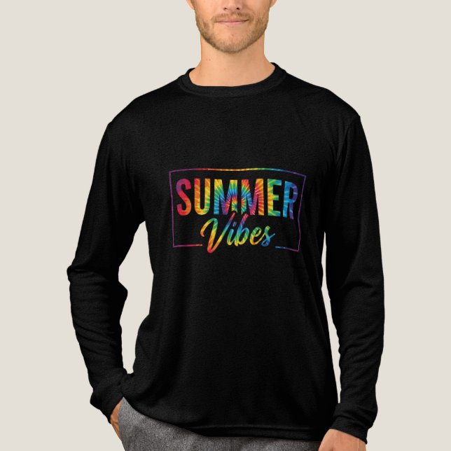 Sommarstämning Tie-Dye T-Shirt – Färgrik Regnbåge (Framsida)