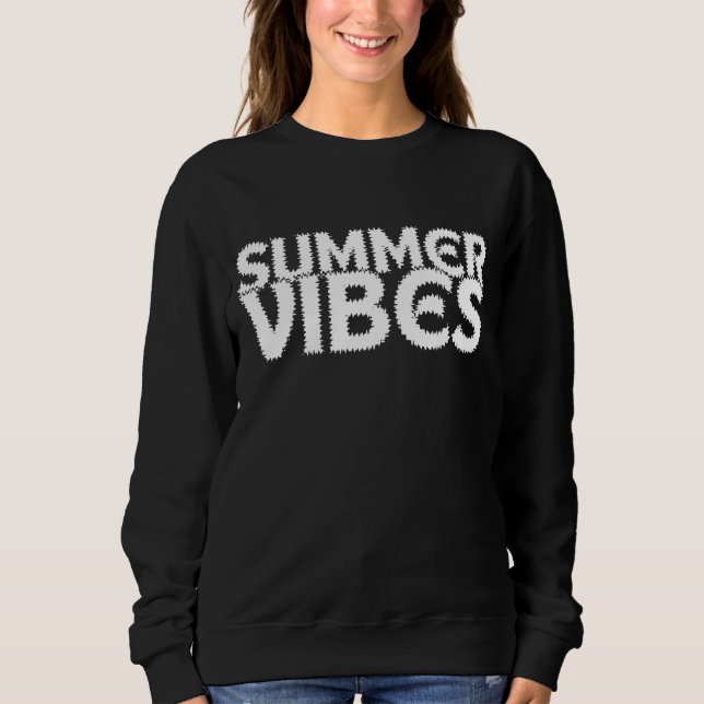 SOMMARSTÄMNING VIT TYPOGRAFI T SHIRT (Framsida)